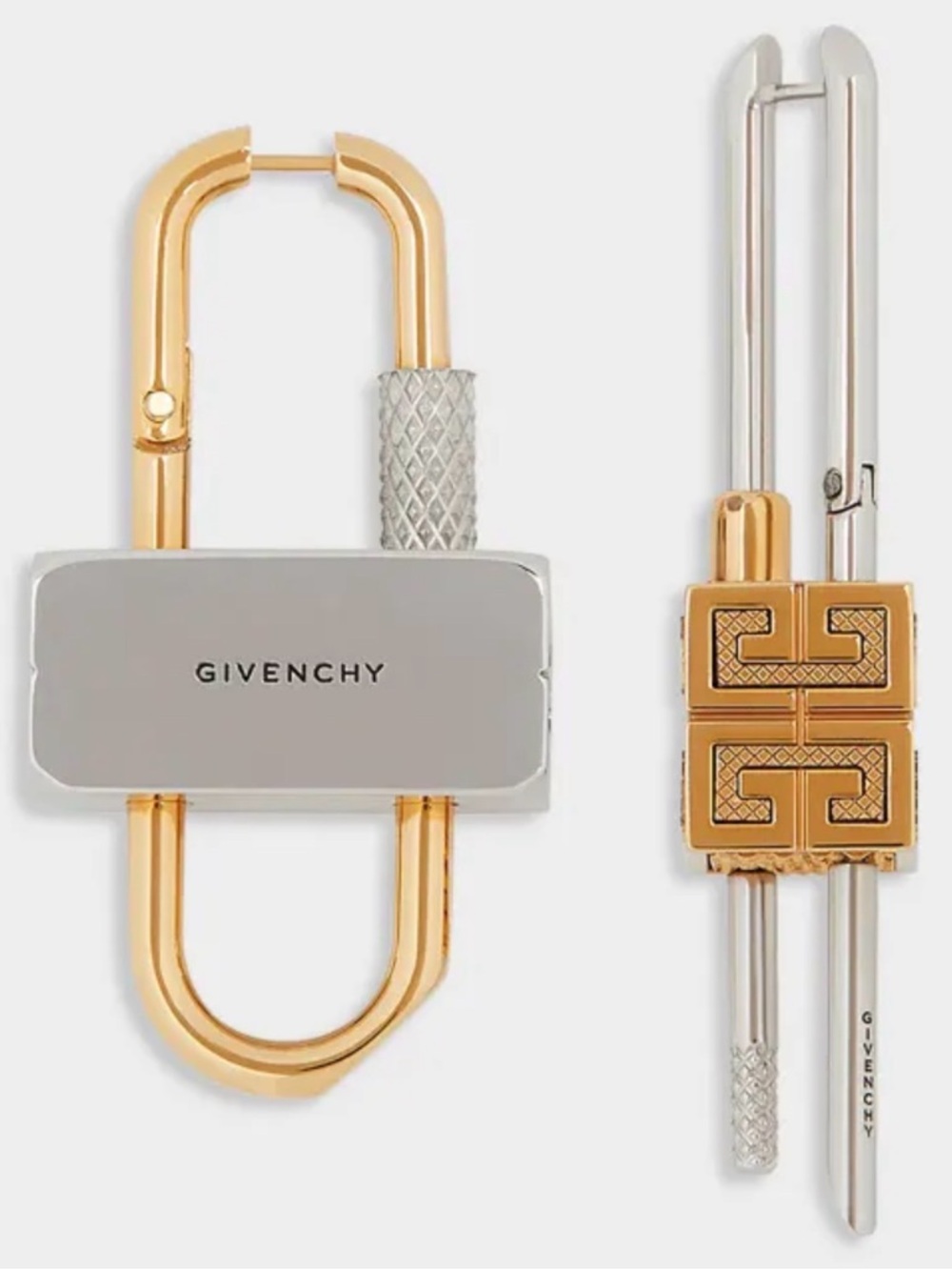 Brand new! Givenchy Gold and Silver Padlock Key Charm